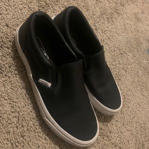 Leather classic slip on vans